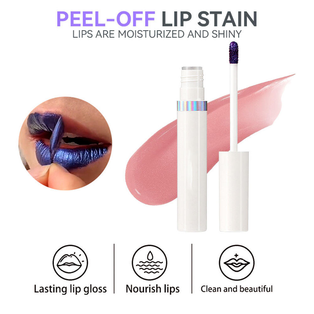 Peel-off lip stain; long-lasting and waterproof; transfer-proof and fade-resistant.